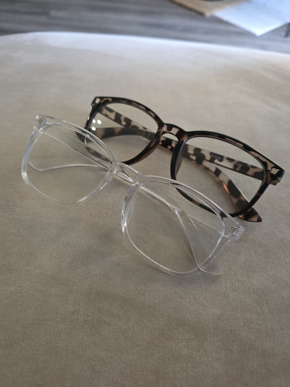 Clear and Tortoiseshell Oversized Blue Lens Glasses